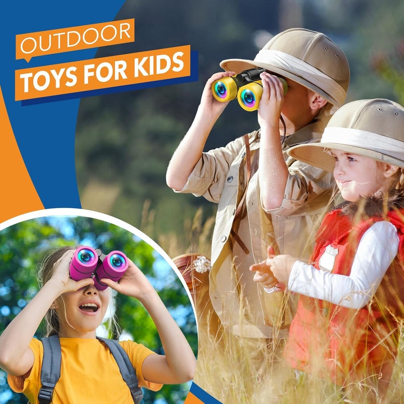 LET'SGO Toys for 3-7 Year Old Girl Boy: LET'S GO! Bird Watching Binoculars for Kids Ages 3 4 5 6 7 Year Old Girls Boys Outside Learning Toy for Kid Christmas Preschool Gift Toddler Binoculars Toy Stuffers - Image 3
